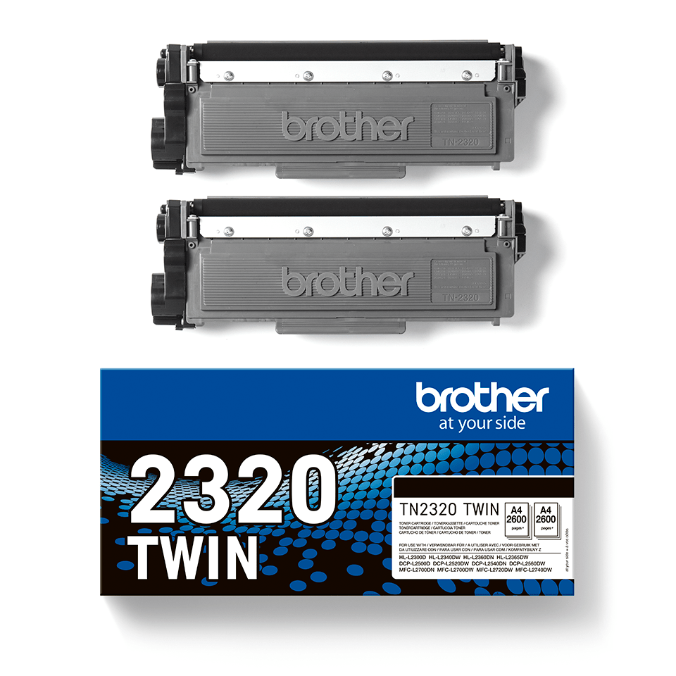 Genuine Brother TN2320TWIN high yield toner cartridge twin pack – Black 3